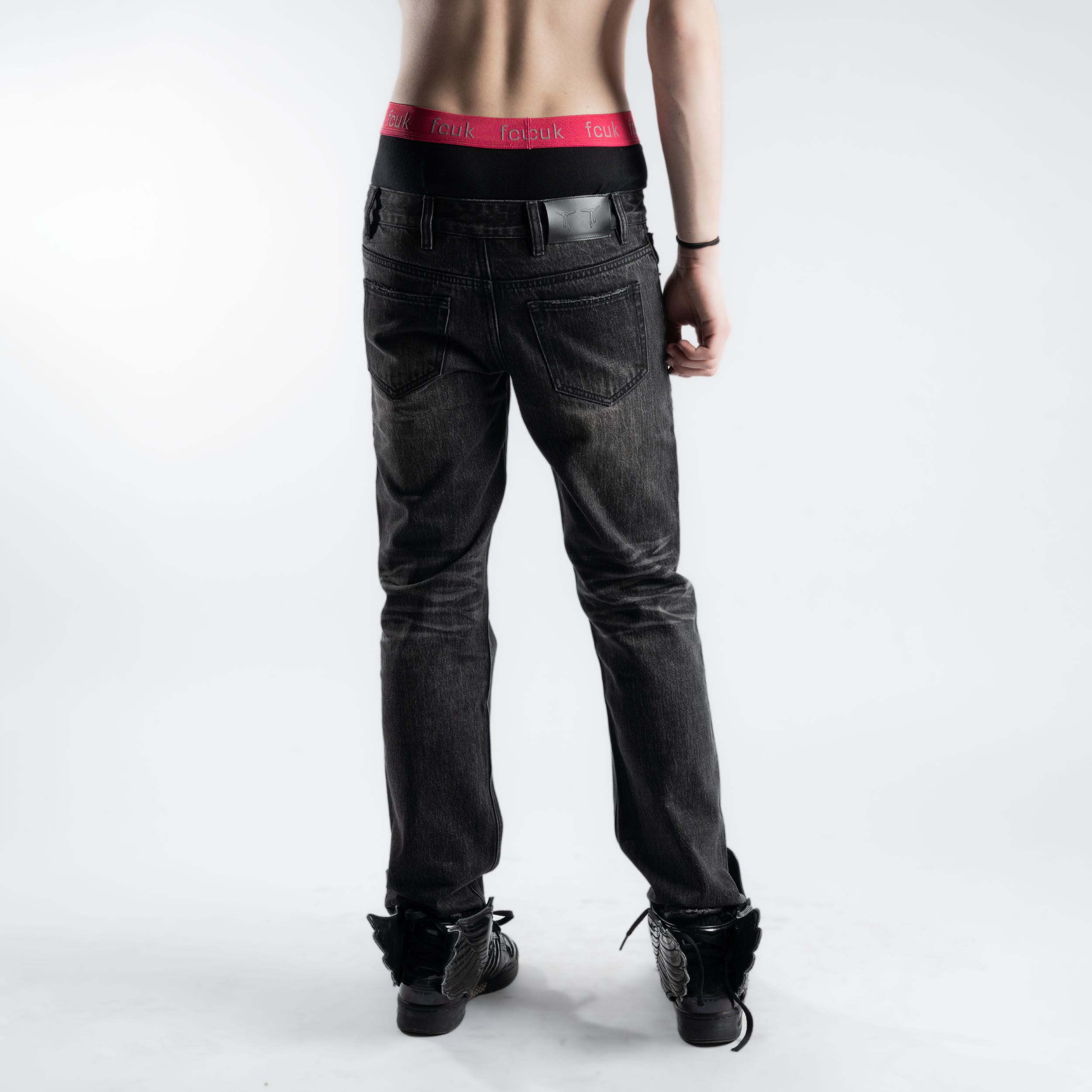 SAMPLE SALE ITEM #2 - WASHED GREY SLIM STRAIGHT SELVEDGE DENIM