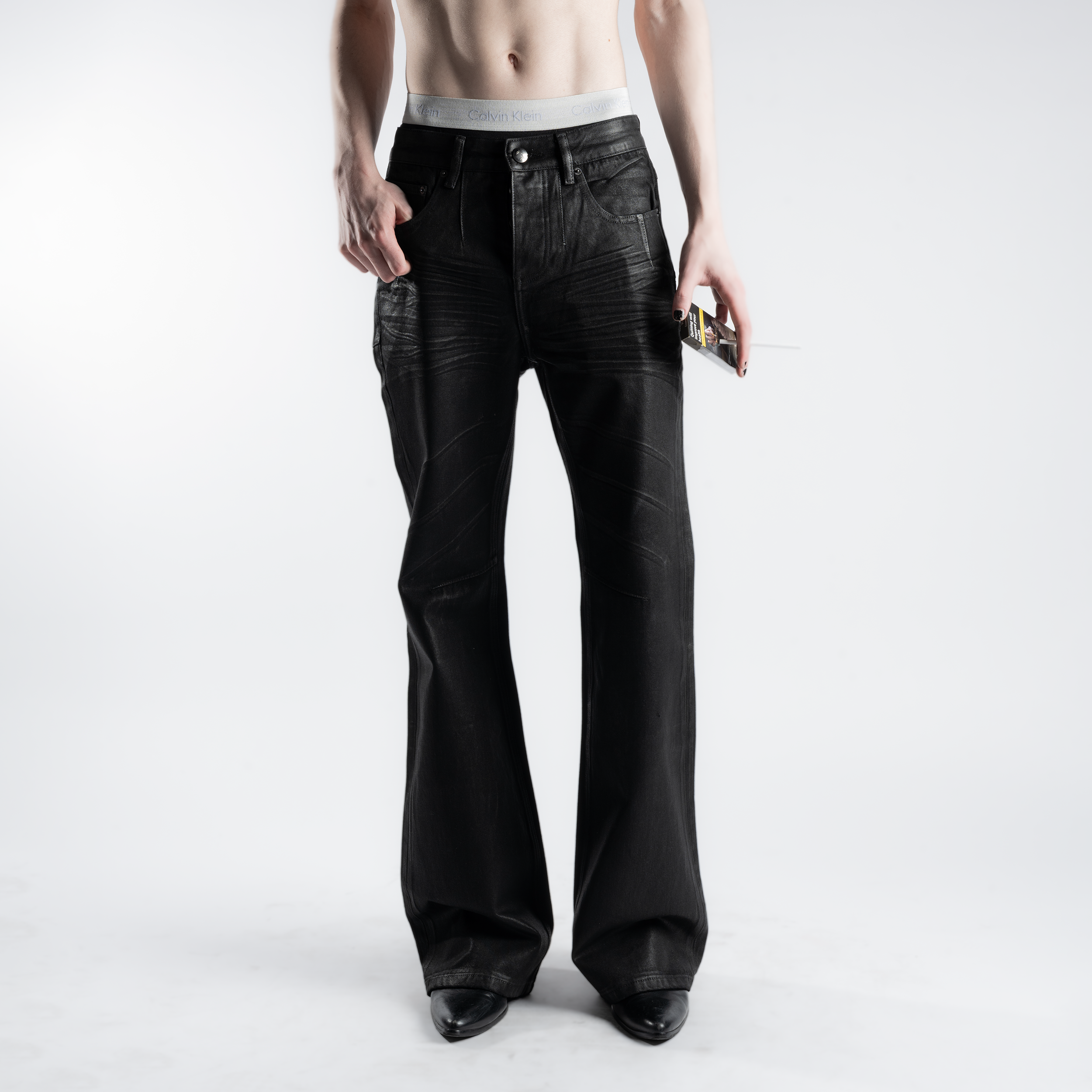 SAMPLE SALE ITEM #3 - BAGGY FLARED WAXED SELVEDGE DENIM