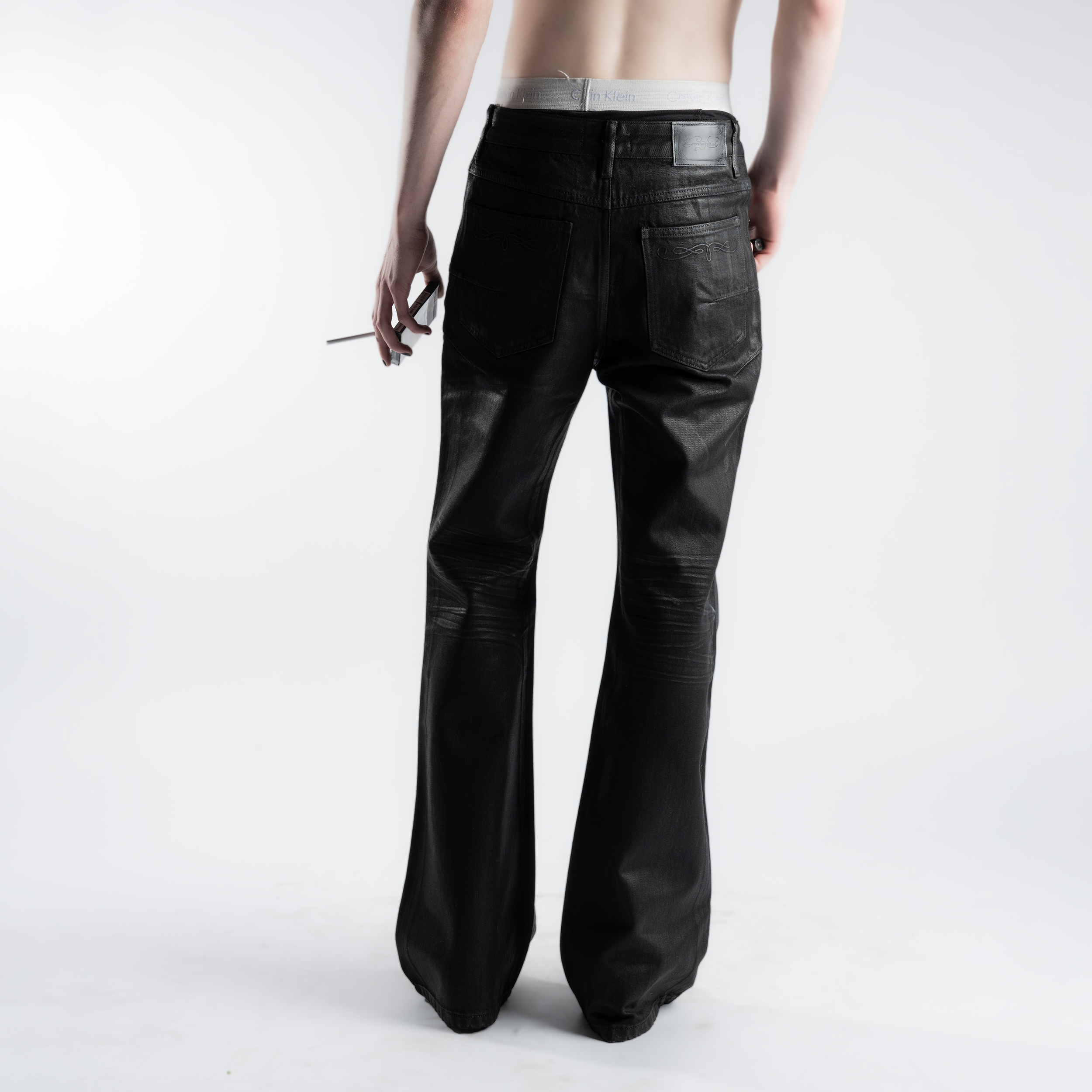 SAMPLE SALE ITEM #3 - BAGGY FLARED WAXED SELVEDGE DENIM