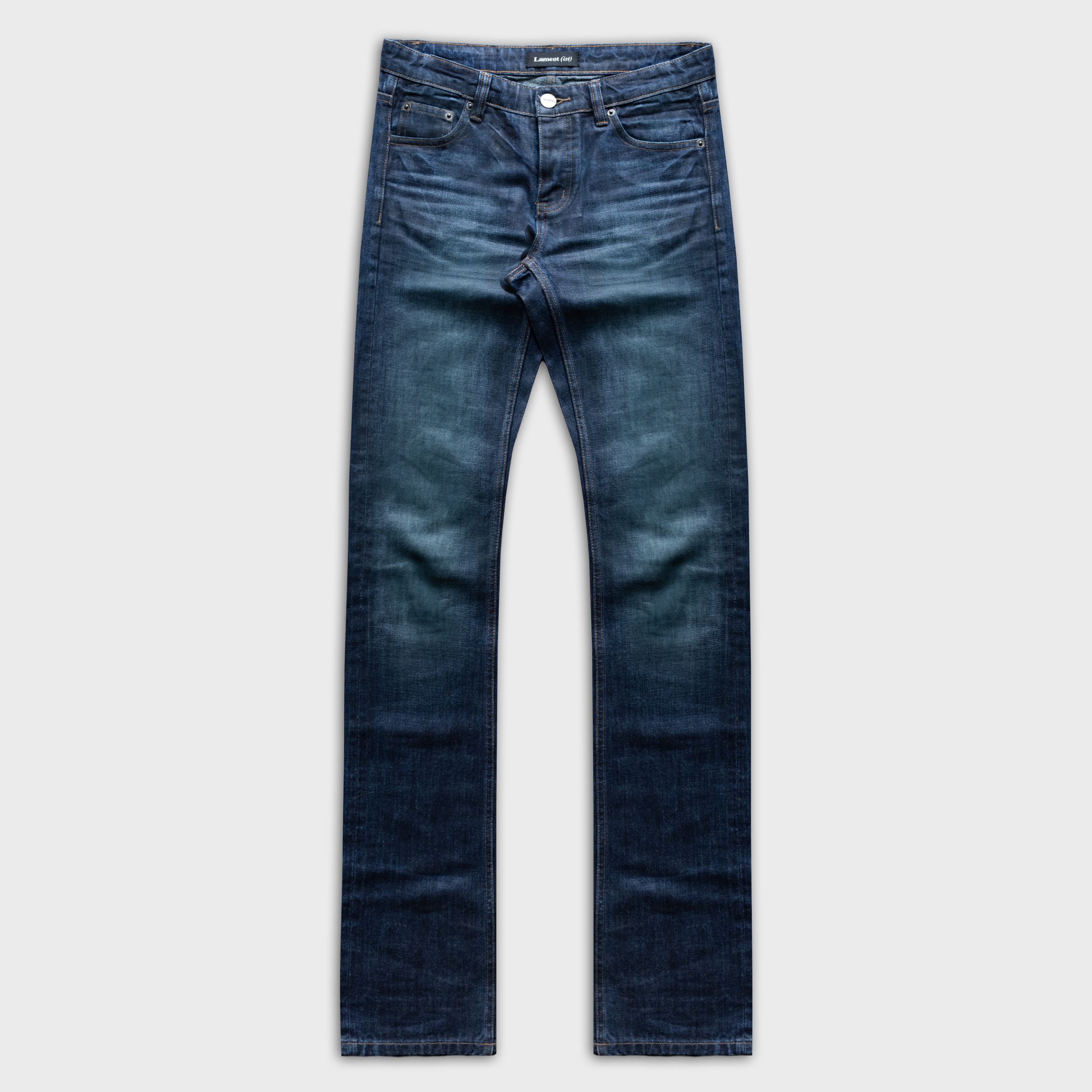 HARRY SKINNY JEANS IN WAXED OCÉAN BLEU DENIM | LAMENTIST