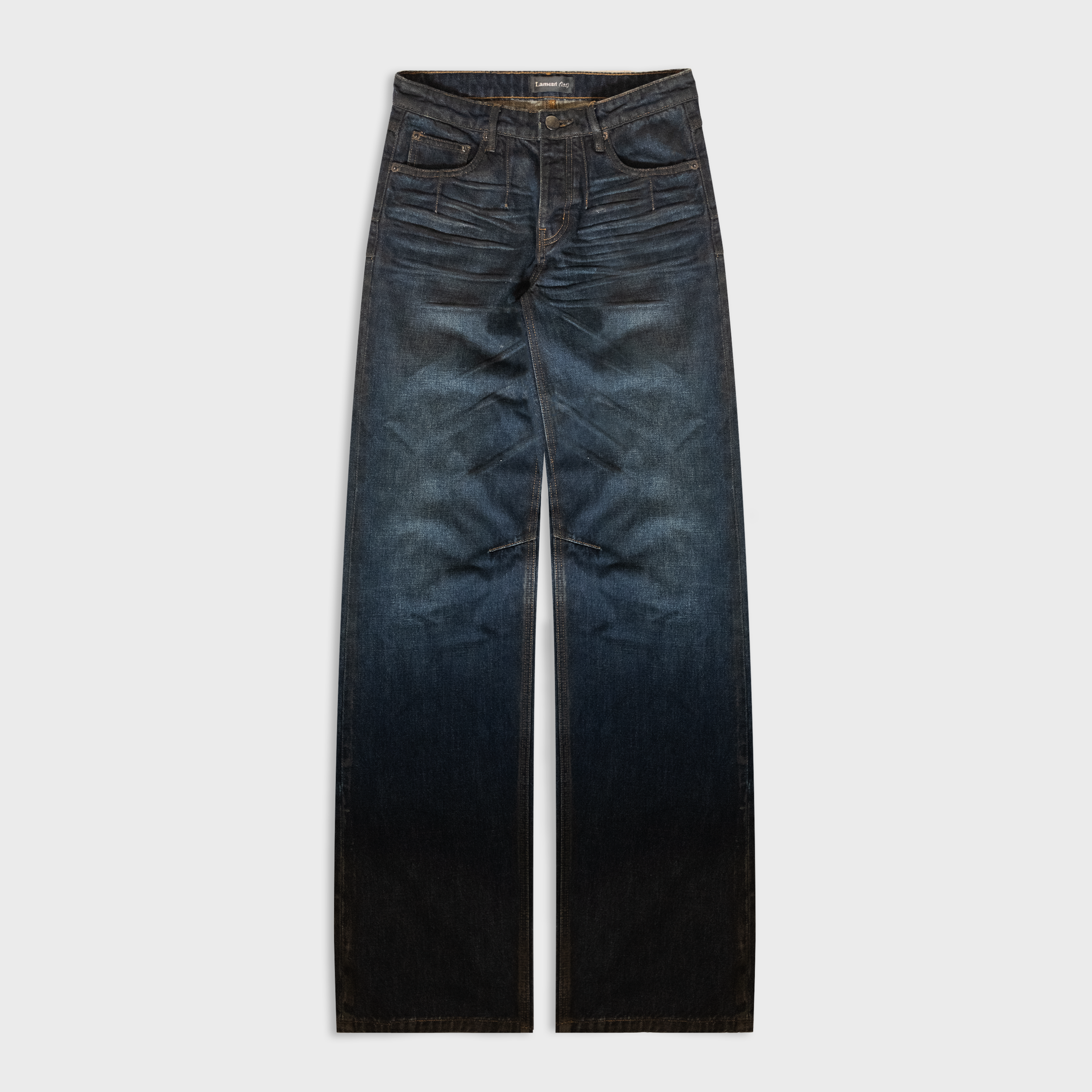 no mass prod 008 glm waxed denim jeans NO MASS PROD. 009VTG