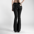 AMÉLIE SKINNY FLARED JEANS IN WAXED NOIR DENIM