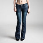 AMÉLIE SKINNY FLARED JEANS IN MIDNIGHT WAXED DENIM
