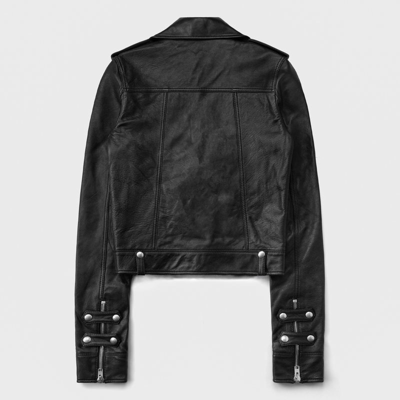 NAPOLEON BIKER JACKET IN SOFT ENGLISH SHEEPSKIN LEATHER
