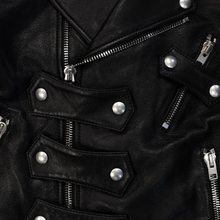 NAPOLEON BIKER JACKET IN SOFT ENGLISH SHEEPSKIN LEATHER