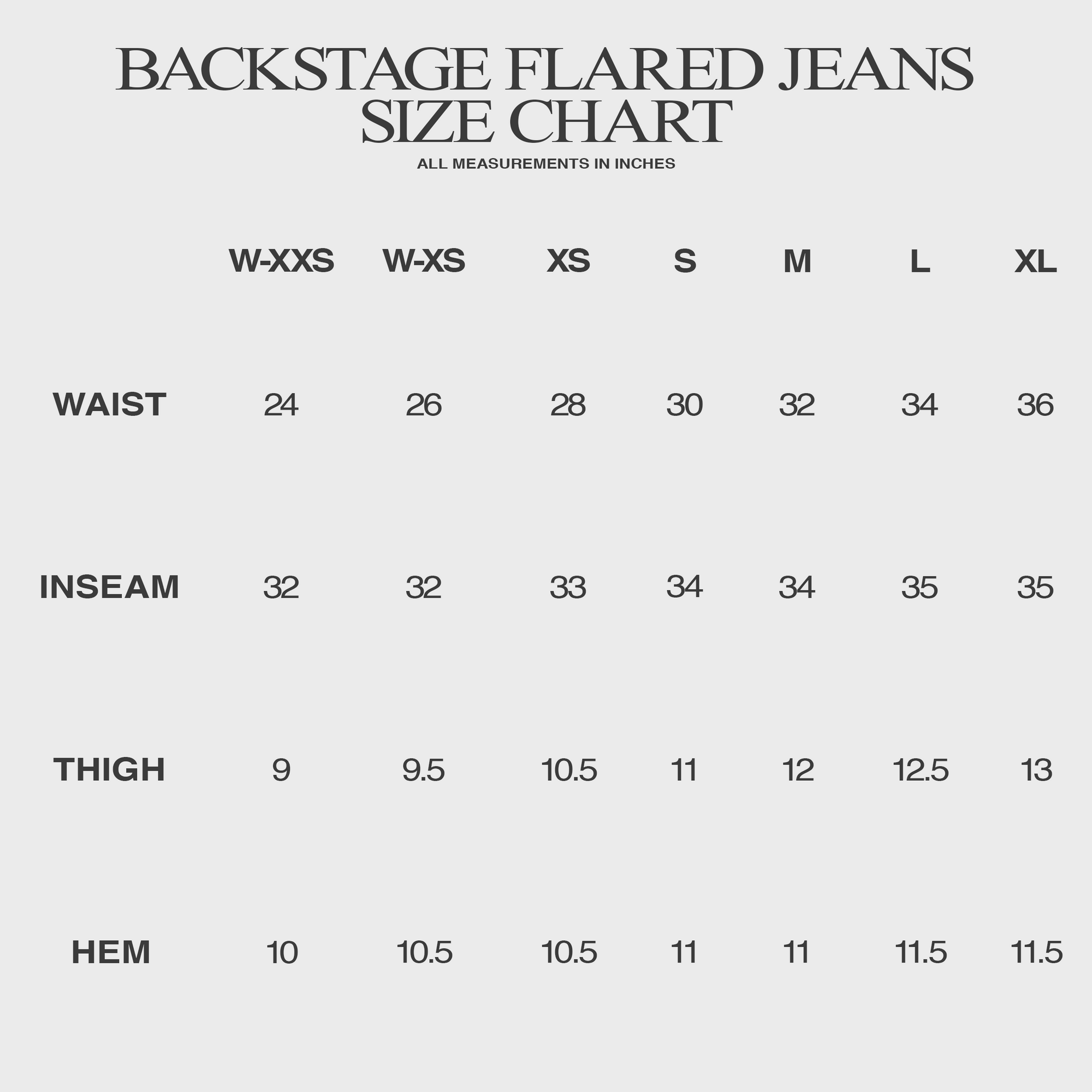 BACKSTAGE V3 FLARED JEANS IN WAXED SELVEDGE CHARCOAL DENIM
