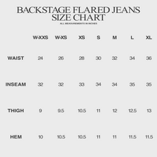 BACKSTAGE V3 FLARED JEANS IN WAXED SELVEDGE CHARCOAL DENIM