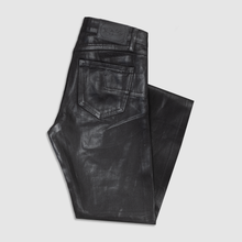 BOOTCUT JEANS IN NOIR WAXED SELVEDGE JAPANESE DENIM