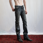 BOOTCUT JEANS IN RUST WASHED WAXED DENIM