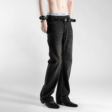 CLAWMARK BOOTCUT JEANS IN WASHED GREY SELVEDGE DENIM