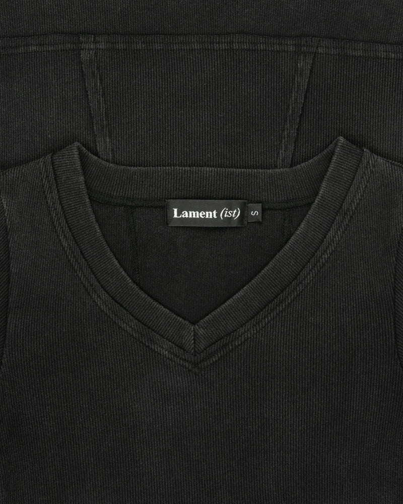 HOLLOW KNIT JUMPER IN SOFT RIBBED COTTON