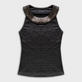 GLITTER HALTER TOP IN GOLD AND SILVER