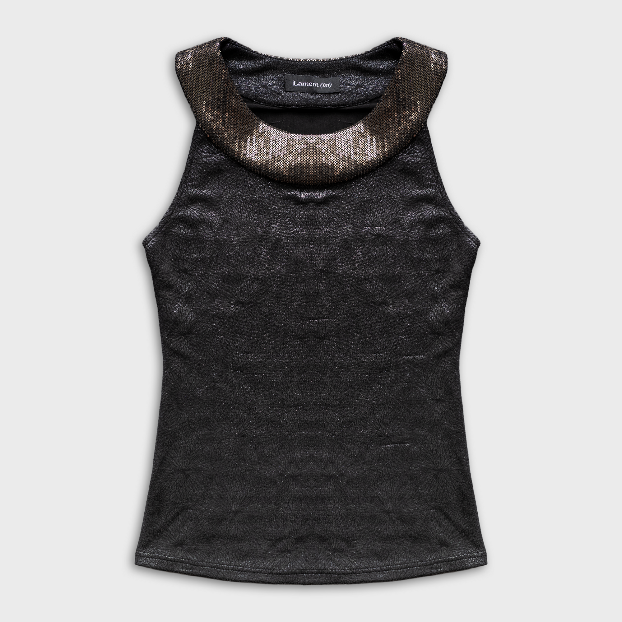 GLITTER HALTER TOP IN GOLD AND SILVER