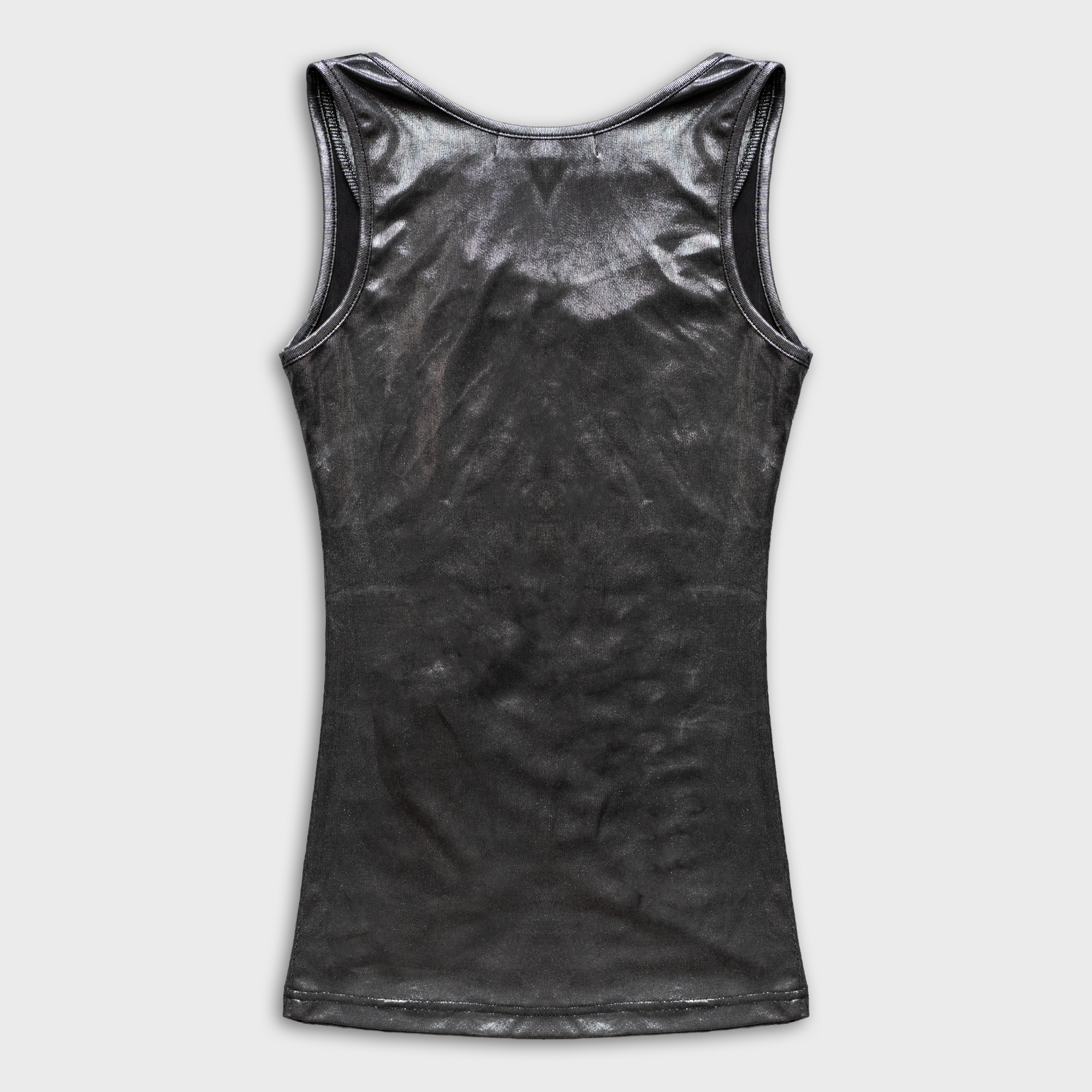GLITTER TANK TOP IN SILVER