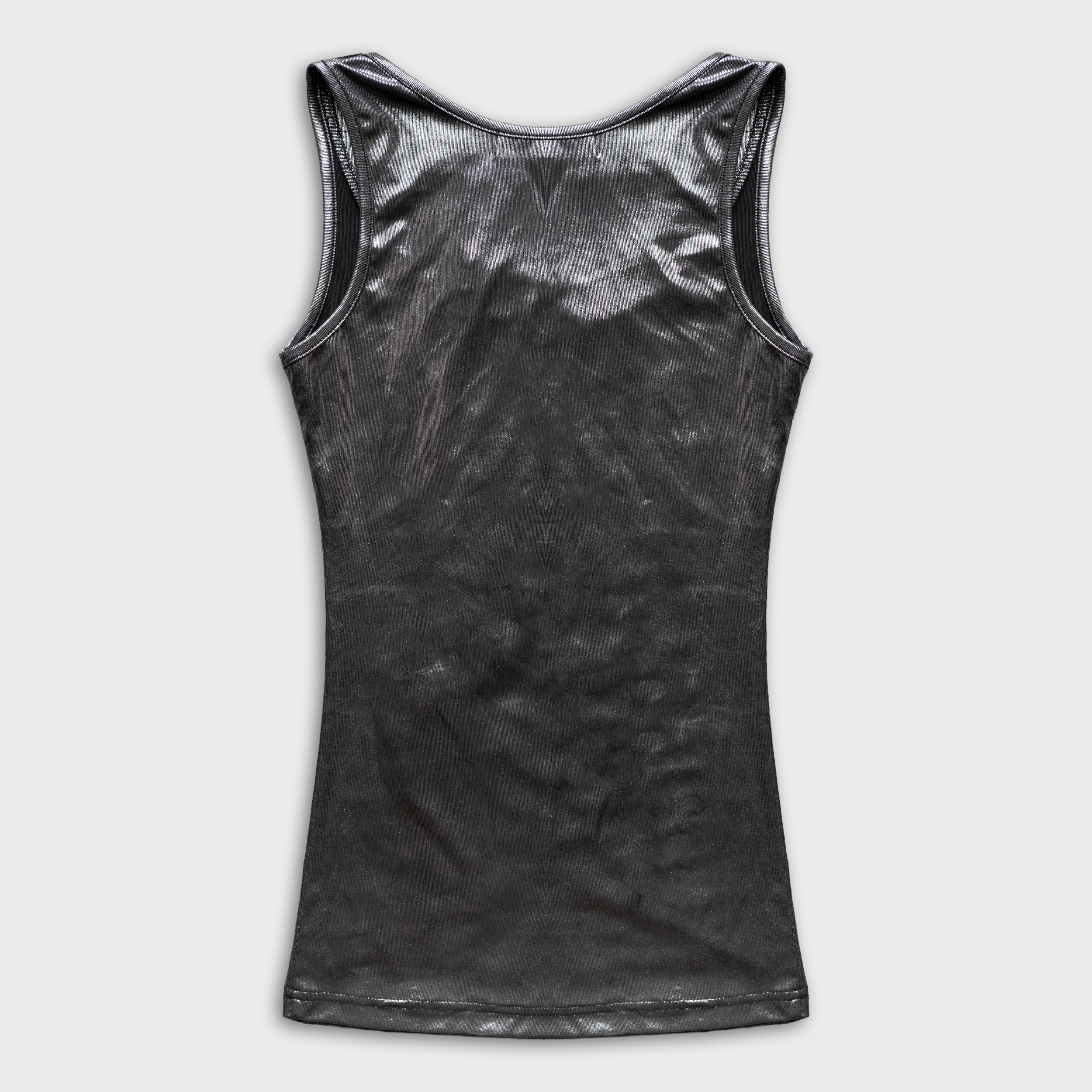 GLITTER TANK TOP IN SILVER