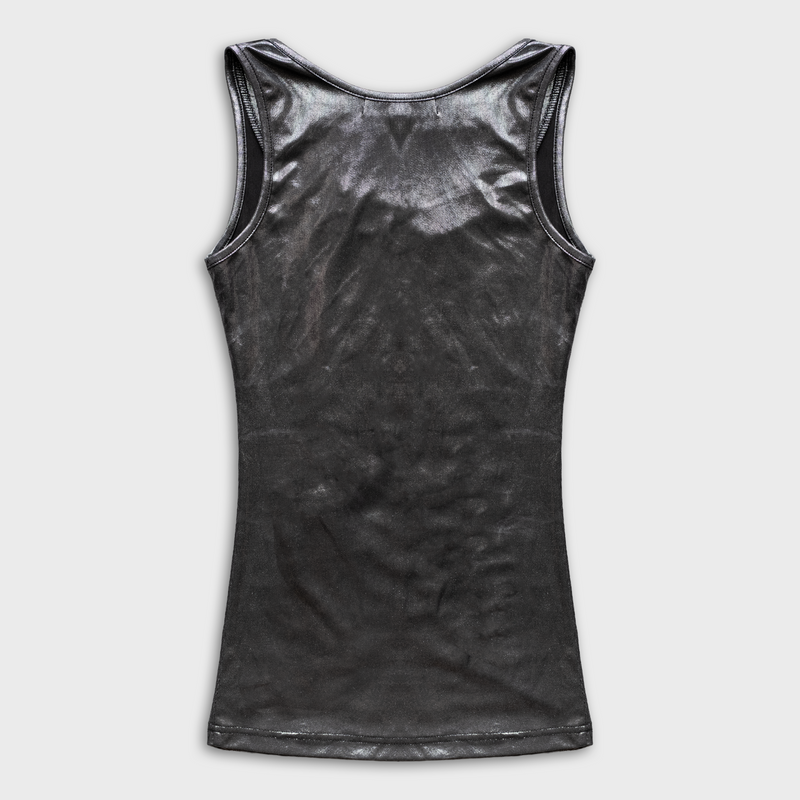 GLITTER TANK TOP IN SILVER
