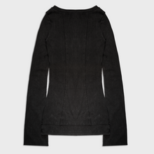 HOLLOW KNIT JUMPER IN SOFT RIBBED COTTON