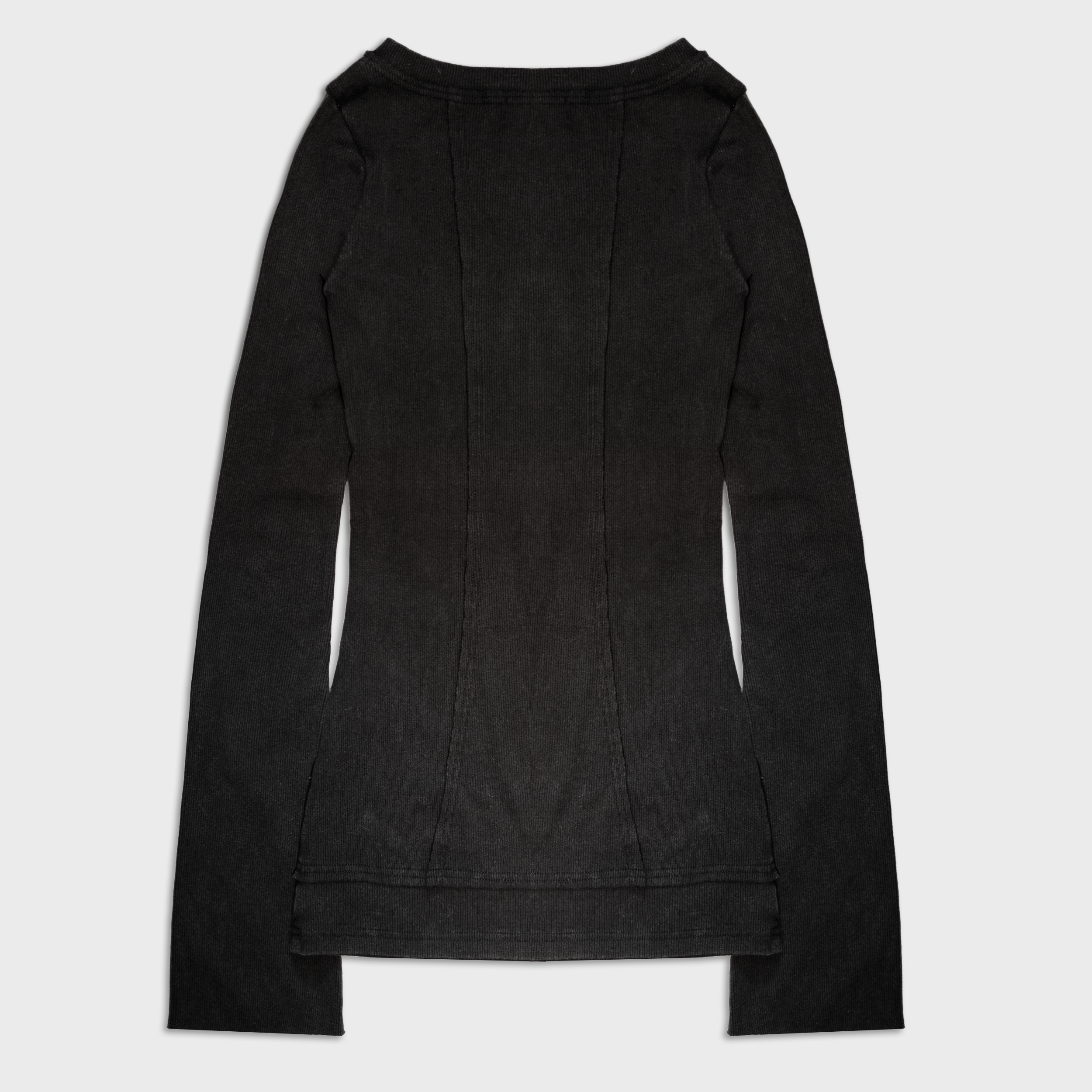 HOLLOW KNIT JUMPER IN SOFT RIBBED COTTON