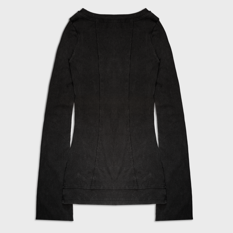 HOLLOW KNIT JUMPER IN SOFT RIBBED COTTON