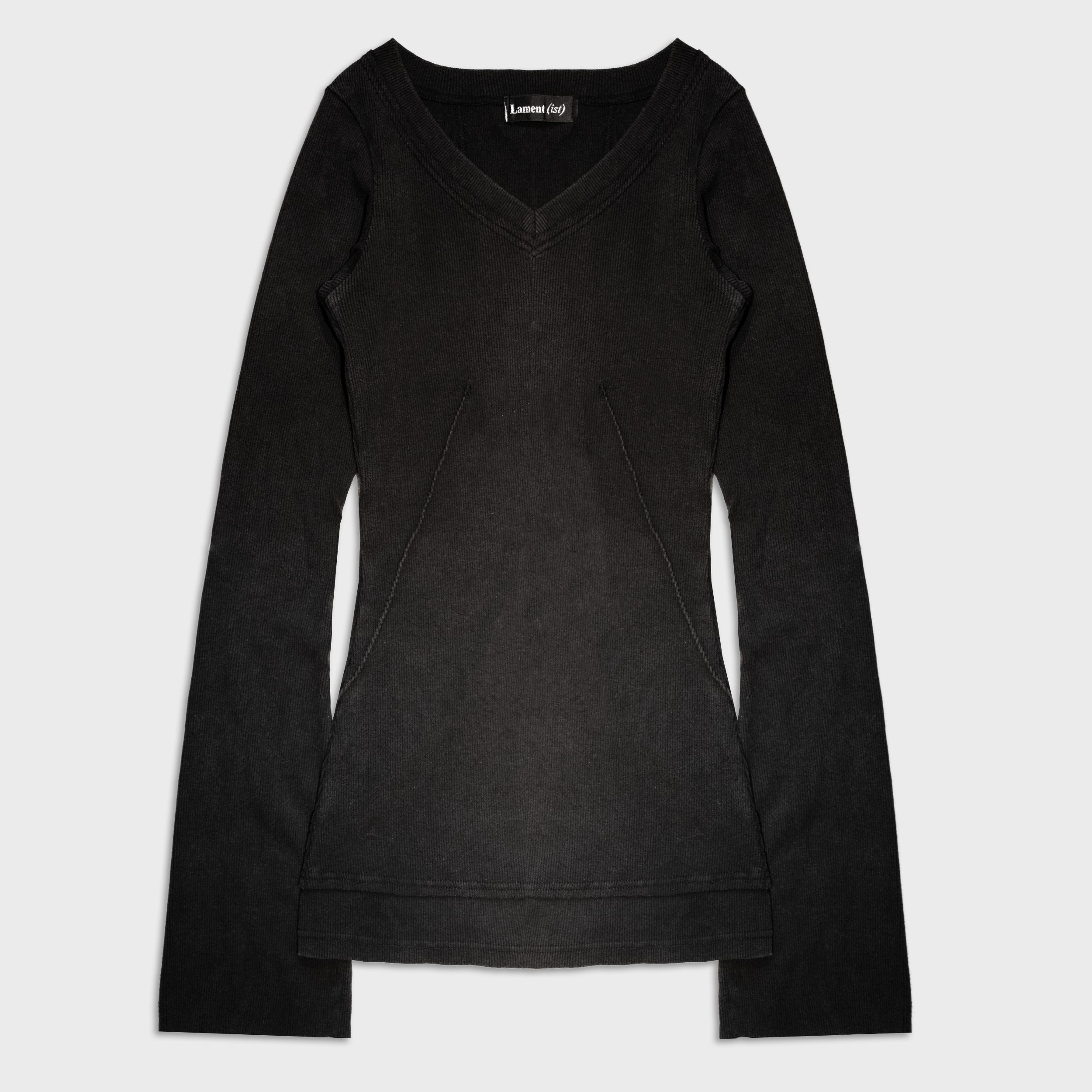 HOLLOW KNIT JUMPER IN SOFT RIBBED COTTON