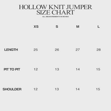 HOLLOW KNIT JUMPER IN SOFT RIBBED COTTON