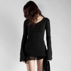 HOLLOW KNIT JUMPER IN SOFT RIBBED COTTON