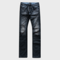 JESS LACE UP SKINNY JEANS IN BLACK DYED BLUE DENIM