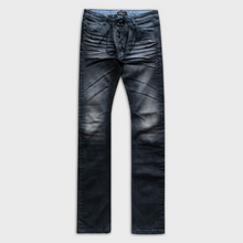 JESS LACE UP SKINNY JEANS IN BLACK DYED BLUE DENIM