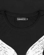 'THE BIRDS' GRAPHIC PRINT T-SHIRT IN SOFT BLACK COTTON