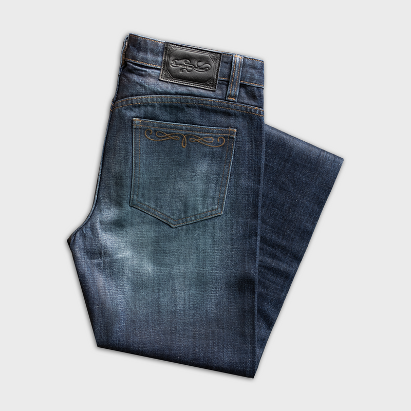 THAWED BOOTCUT DENIM IN WAXED INDIGO SELVEDGE DENIM | LAMENTIST THAWED BOOTCUT DENIM IN WAXED INDIGO SELVEDGE DENIM | LAMENTIST