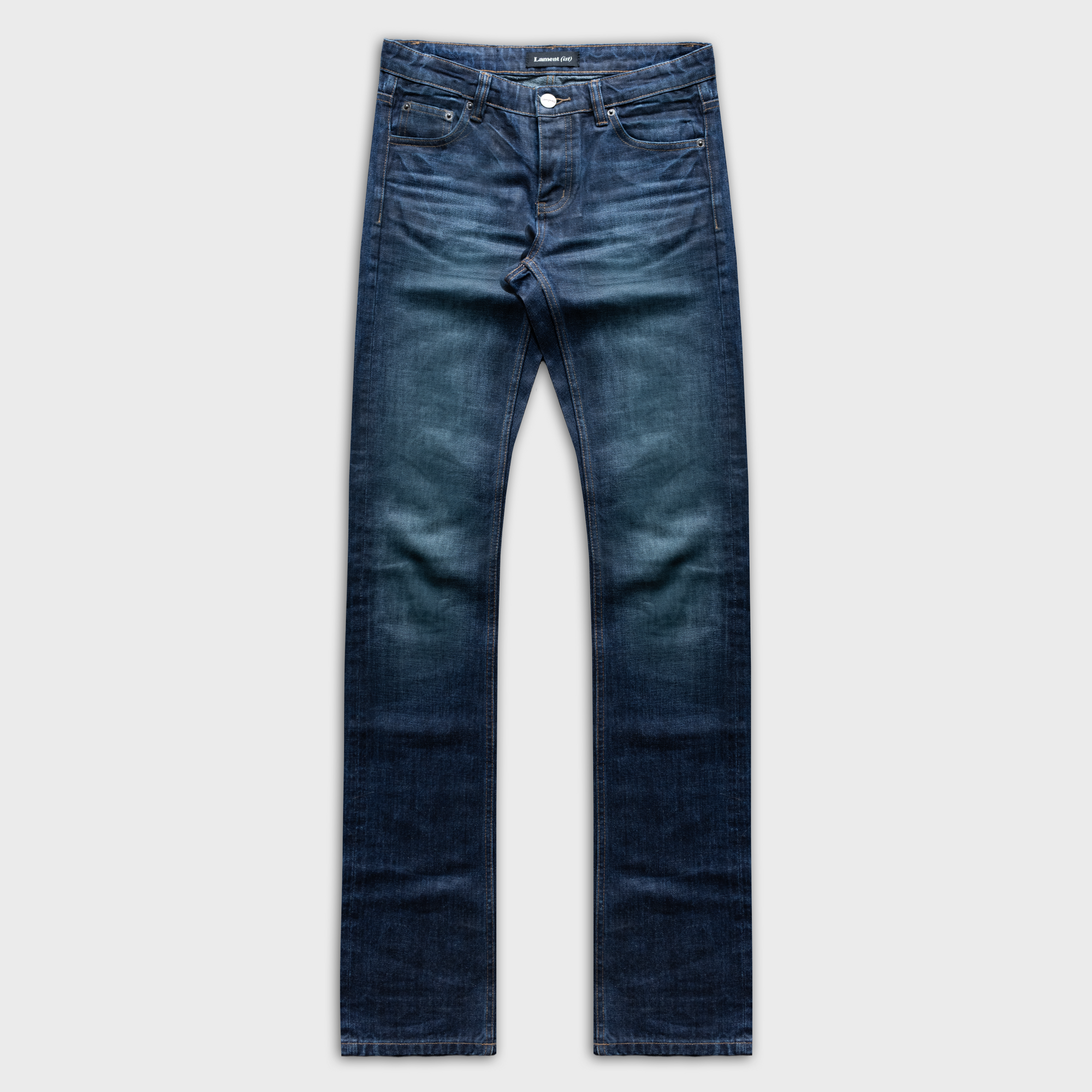 HARRY SKINNY JEANS IN WAXED OCÉAN BLEU DENIM | LAMENTIST HARRY SKINNY JEANS IN WAXED OCÉAN BLEU DENIM | LAMENTIST