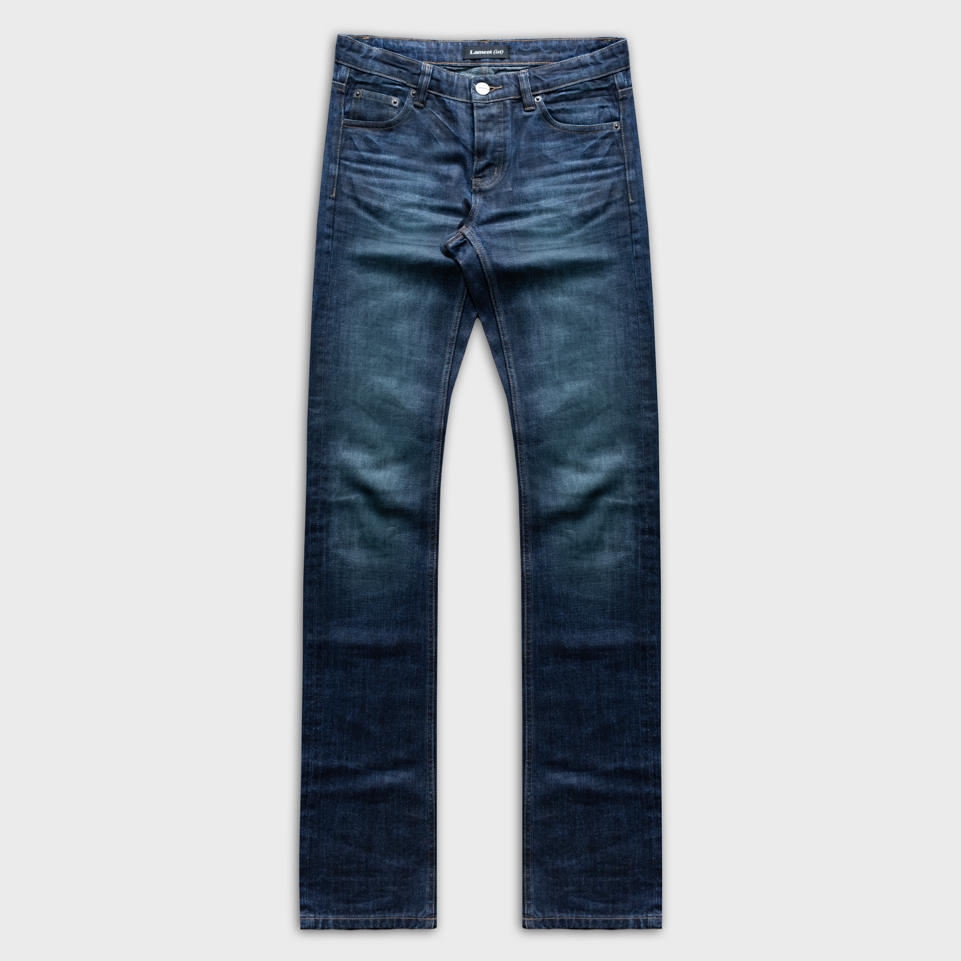 HARRY SKINNY JEANS IN WAXED OCÉAN BLEU DENIM | LAMENTIST