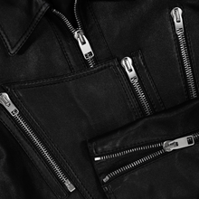 PANELLED JACKET IN LAMBSKIN LEATHER