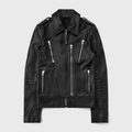 PANELLED JACKET IN LAMBSKIN LEATHER