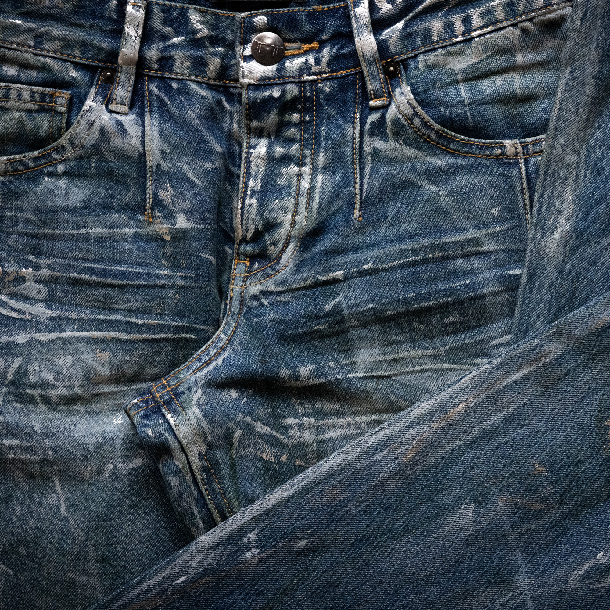 THAWED BOOTCUT DENIM IN WAXED INDIGO SELVEDGE DENIM | LAMENTIST THAWED BOOTCUT DENIM IN WAXED INDIGO SELVEDGE DENIM | LAMENTIST