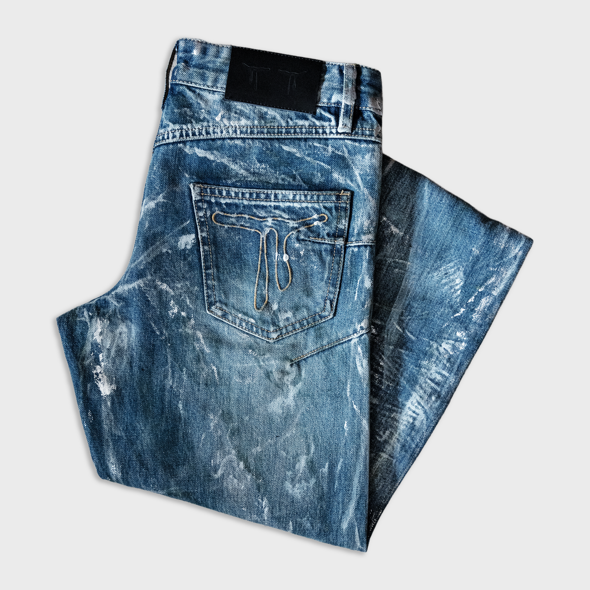 THAWED BOOTCUT DENIM IN WAXED INDIGO SELVEDGE DENIM | LAMENTIST THAWED BOOTCUT DENIM IN WAXED INDIGO SELVEDGE DENIM | LAMENTIST