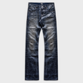 BOOTCUT JEANS IN RUST WASHED WAXED DENIM