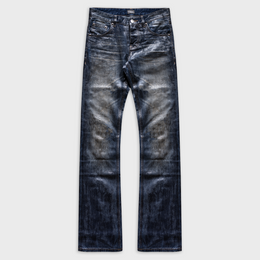 BOOTCUT JEANS IN RUST WASHED WAXED DENIM