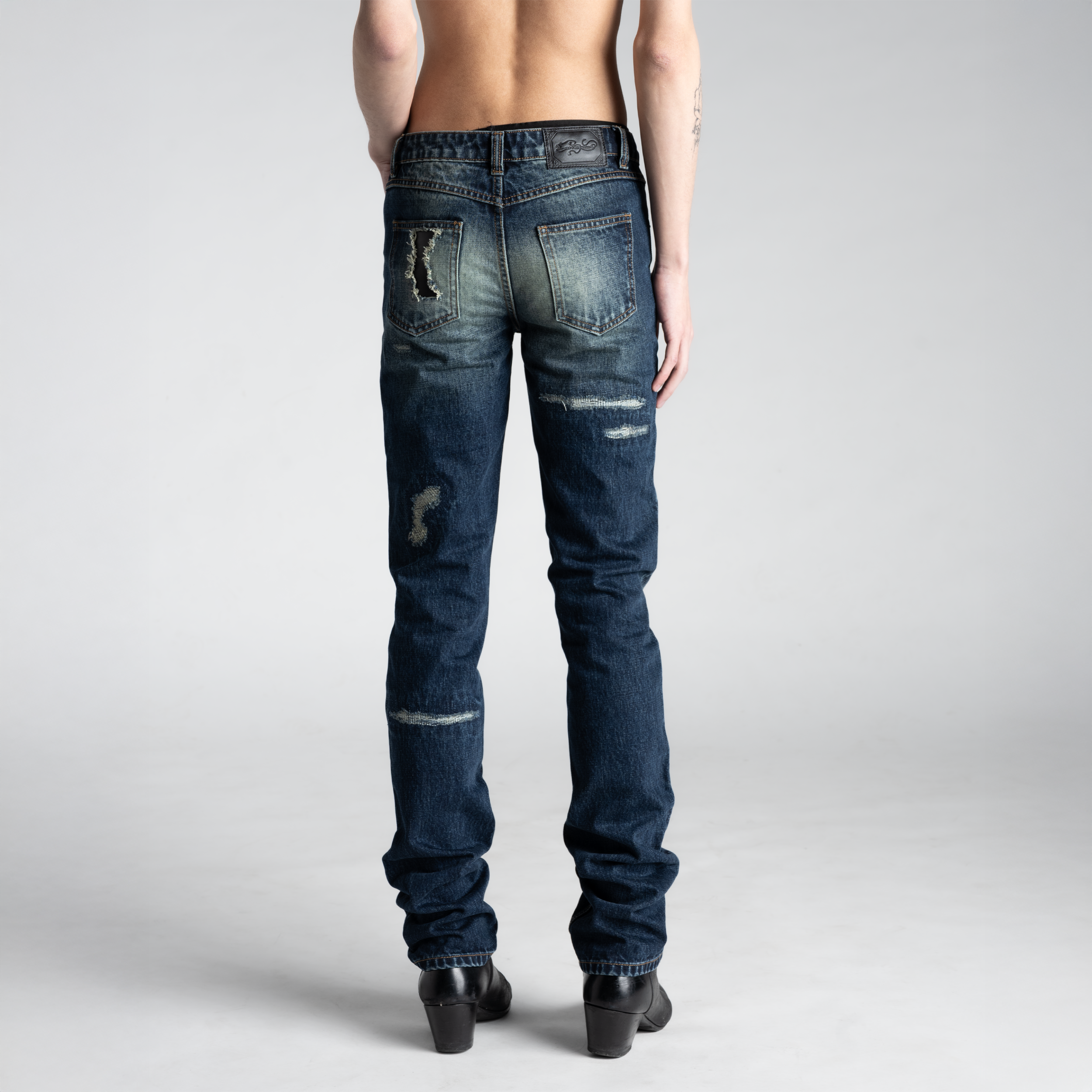 SAMPLE SALE ITEM #1 - MENS SKINNY STRAIGHT WASHED DISTRESSED DENIM