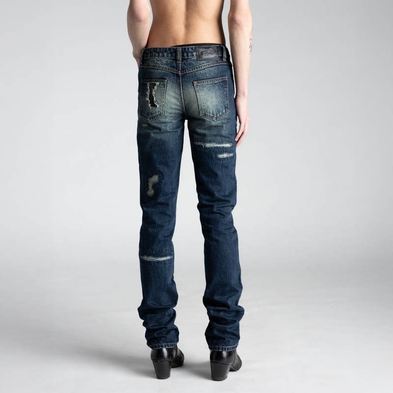 SAMPLE SALE ITEM #1 - MENS SKINNY STRAIGHT WASHED DISTRESSED DENIM