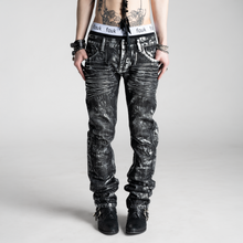 SAMPLE SALE ITEM #11 - SILVER WAXED SKINNY STRAIGHT GREY DENIM