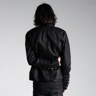 SAMPLE SALE ITEM #13 - WAXED DENIM NAPOLEON ZIP UP JACKET