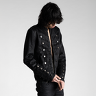 SAMPLE SALE ITEM #13 - WAXED DENIM NAPOLEON ZIP UP JACKET