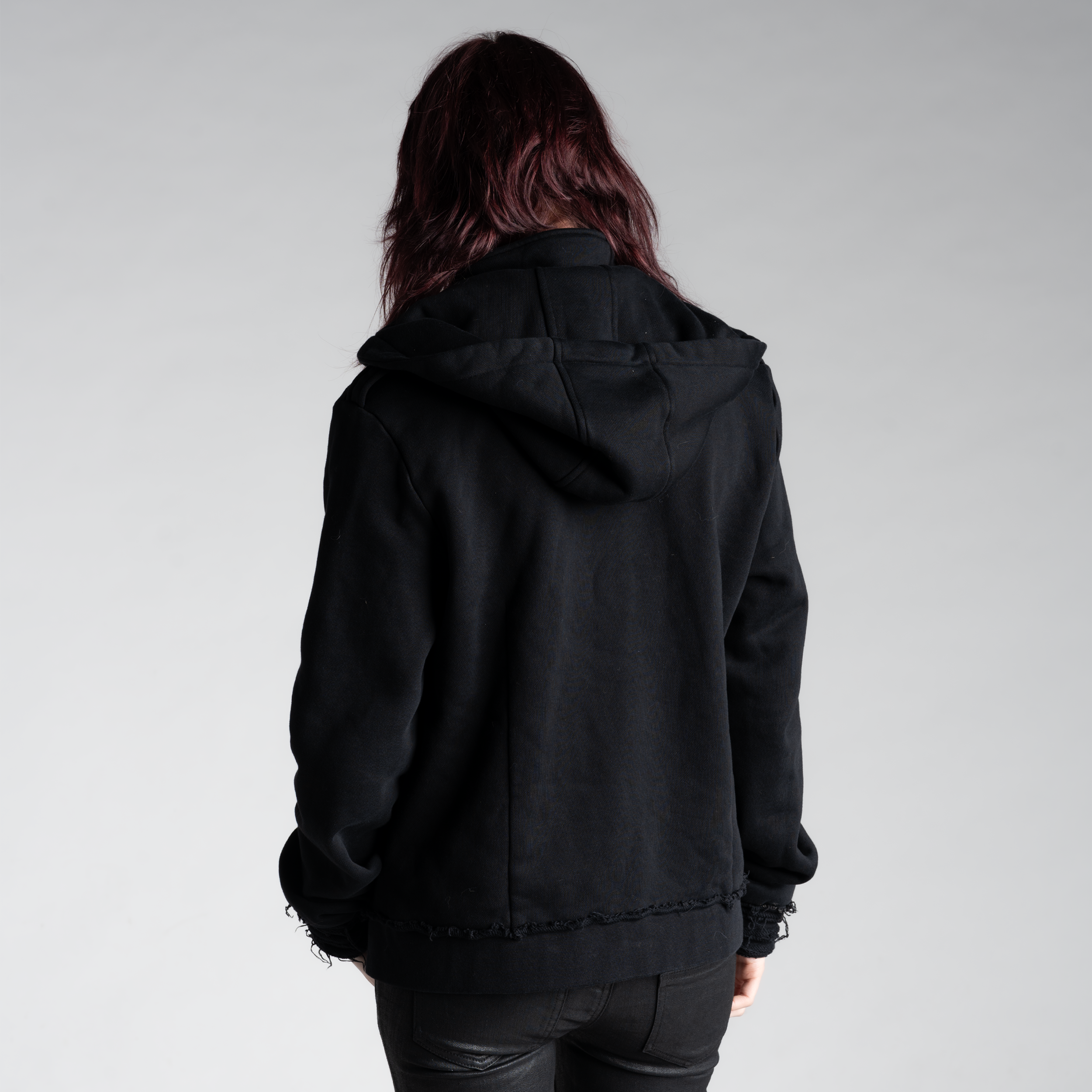 SAMPLE SALE ITEM #17 - COLLARED ZIP UP HOODIE