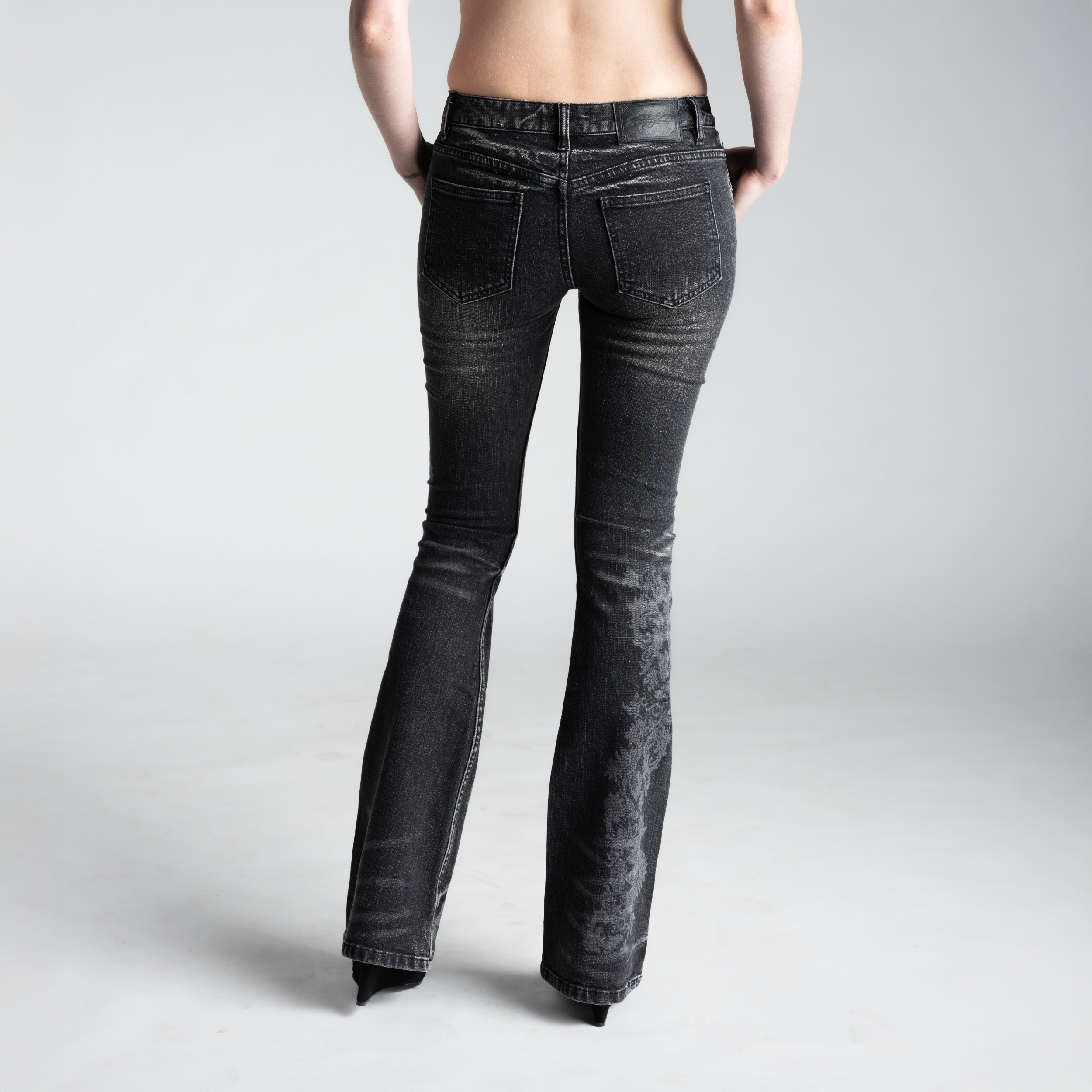 SAMPLE SALE ITEM #4 - WOMENS LACE PRINT FLARED JEANS
