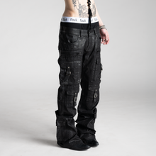 SAMPLE SALE ITEM #12 - WAXED COTTON FLARED CARGOS
