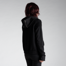 SAMPLE SALE ITEM #14 - STUDDED BLACK ZIP UP HOODIE