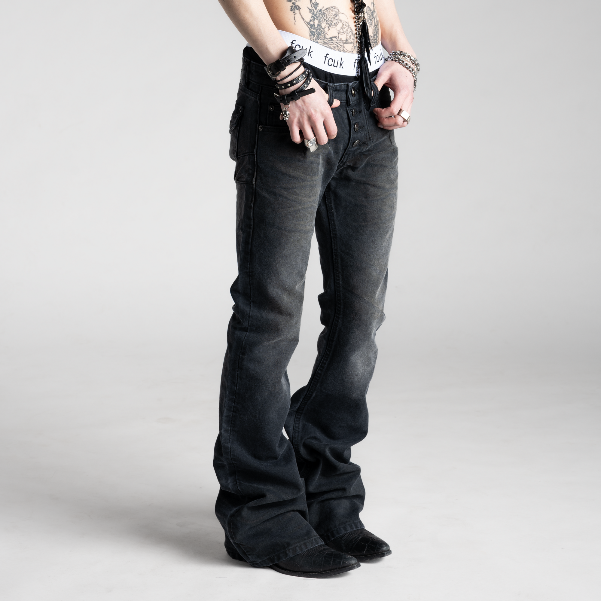SAMPLE SALE ITEM #7 - BACKSTAGE FLARED COTTON TWILL JEANS