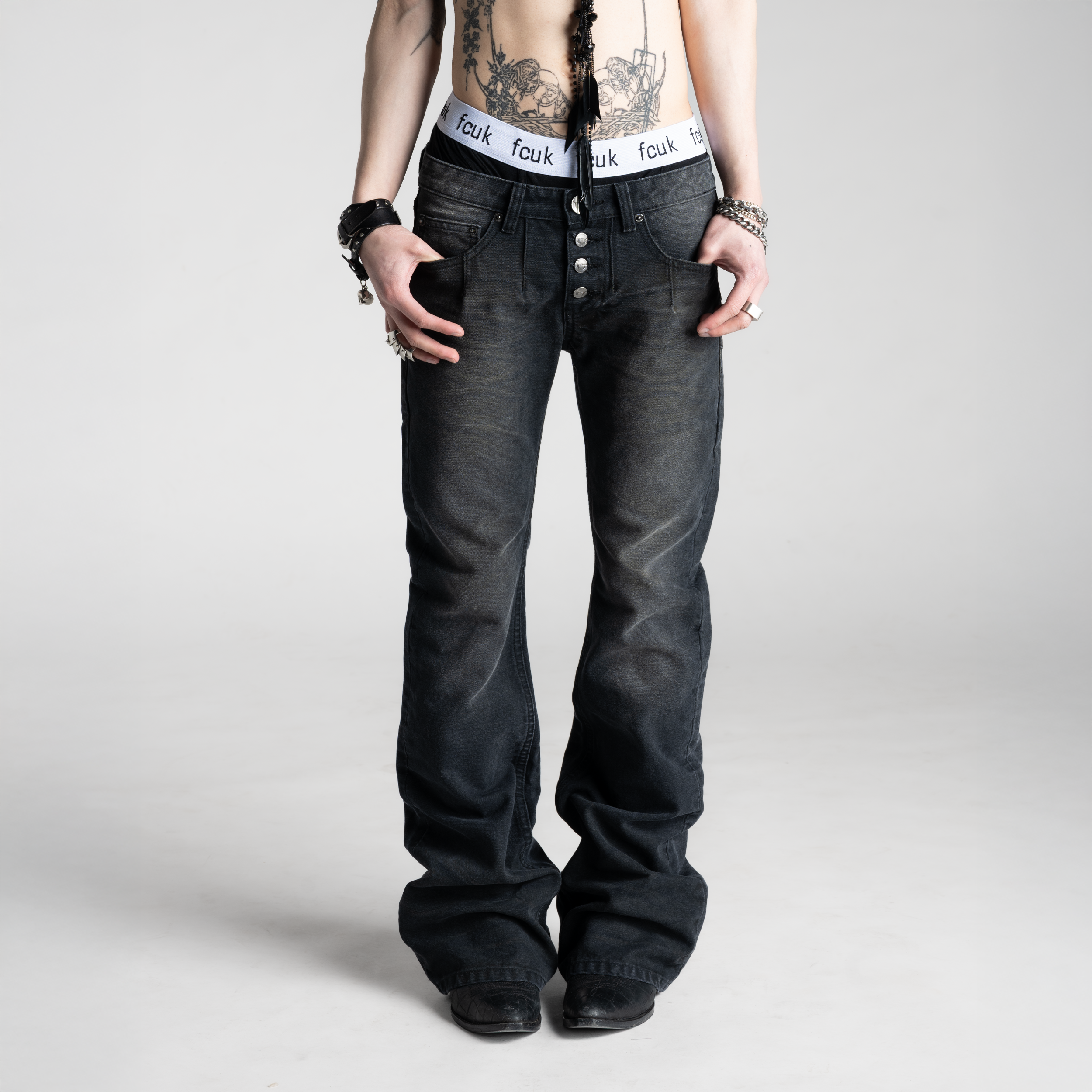 SAMPLE SALE ITEM #7 - BACKSTAGE FLARED COTTON TWILL JEANS