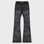 SKINNY FLARED JEANS IN LACQUER NOIR DENIM